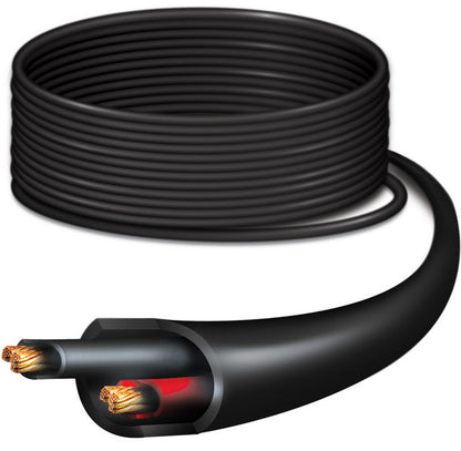 Ubiquiti PC-12 black coiled power cable with exposed copper wires, 305m AU plug