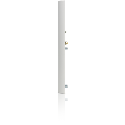 Ubiquiti AM-5G16 AirMax white cylindrical antenna with gold mount, 16dBi