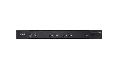 Black aten ap412-at-u 4-channel 120w class-d dsp power amplifier with usb audio and multiple ports for pro sound mixing