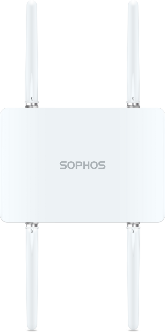White Sophos AP6 420X access point with four antennas