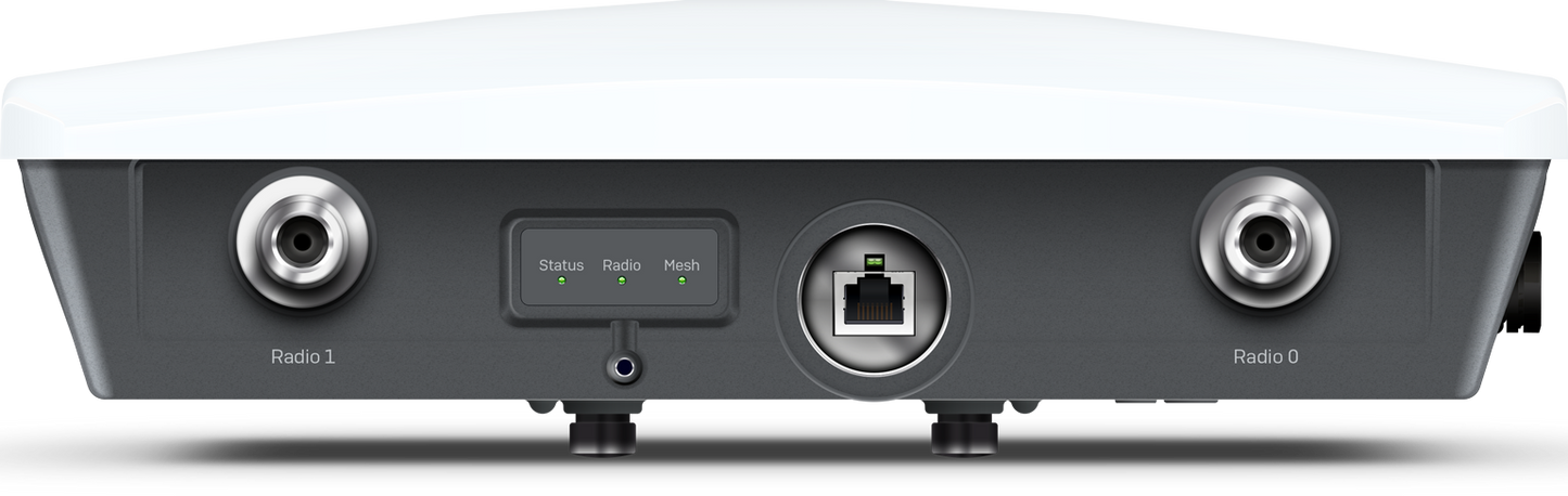 Sophos AP6 420X PoE AP back with radio 0/1 ports, Ethernet, green status LEDs