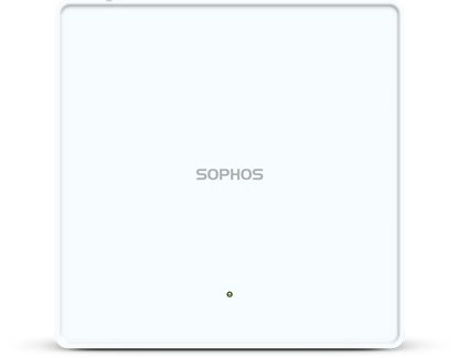 White Sophos AP6 840 network security appliance with green light
