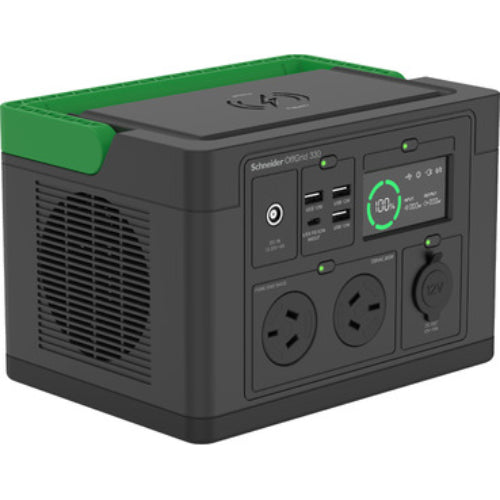 APC PPS330-AZ | Schneider OffGrid Portable Power Station 330, 332Wh Lithium-ion, 230V, Sinewave, LCD, 2 AS3112 Outlets, 3 USB-A, 1 USB-C, Wireless Charger
