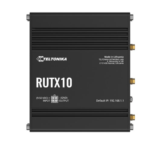 Teltonika RUTX10000400 | RUTX10 Series Industrial Ethernet Router, Dual Band WiFi 5, 240V