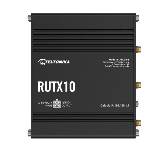 Teltonika RUTX10000400 | RUTX10 Series Industrial Ethernet Router, Dual Band WiFi 5, 240V