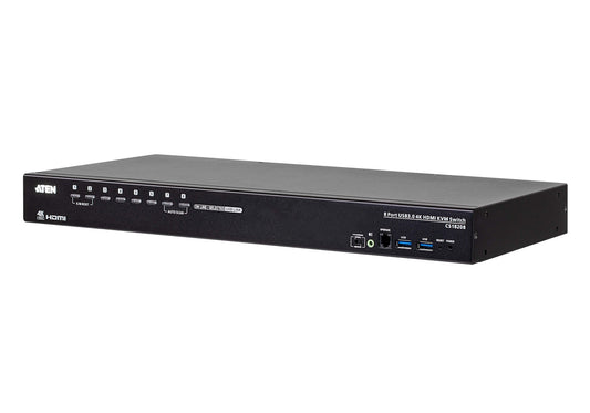 ATEN CS18208-AT-U | CS18208 8-Port 4K HDMI KVM Switch, USB 3.0, OSD/Hotkey/RS-232