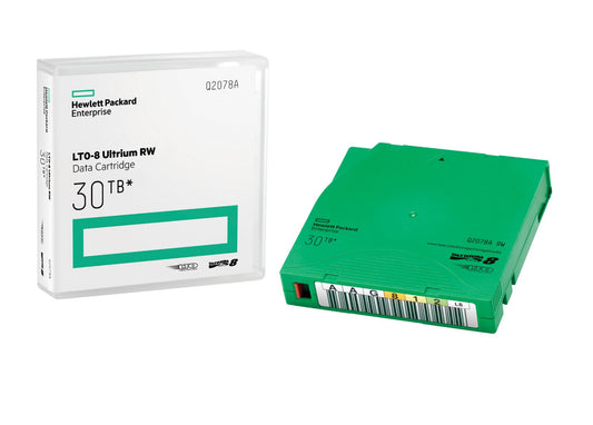 HPE Q2078AN | LTO-8 Ultrium 30TB RW Library Pack, 20 Data Cartridges