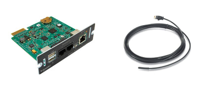 APC AP9641 NMC3 card with green PCB, black housing, USB and Ethernet ports