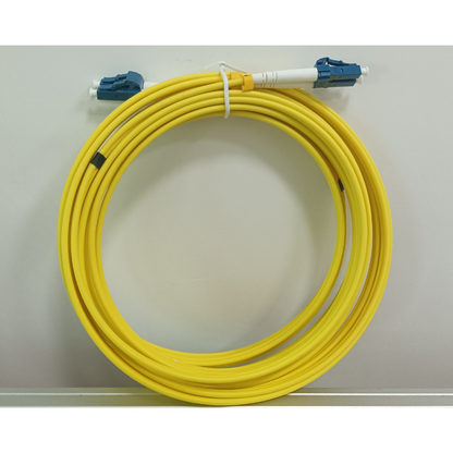 OS1 / OS2 Singlemode Fibre Optic Cable | Duplex LC to LC | LSZH Yellow | 0.5 to 10 Meter