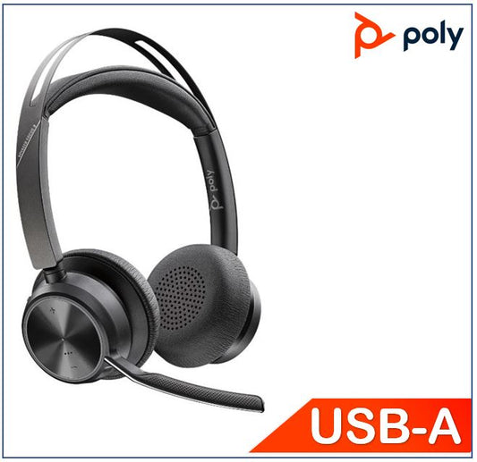 Poly 213726-01 | Voyager Focus 2 UC Headset, USB-A, Active Noise Canceling, Stereo Sound