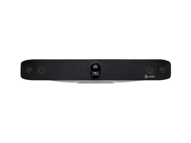 Poly 83Z51AA Studio X70 black rectangular 4K video bar with central lens