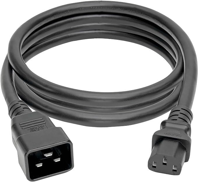 HPE AF590A | 2m Power Cable, C20 to C13 Coupler, Black, data centre Use