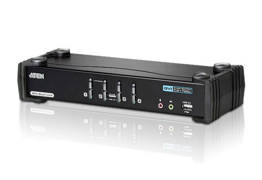 ATEN CS1784A-AT-U | CS1784A 4-Port DVI Dual-Link USB KVM, 2 x USB 2.0, 7.1 Audio