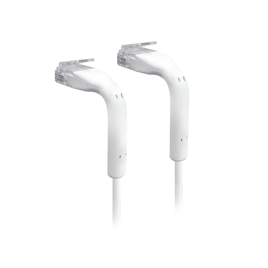 Ubiquiti U-CABLE-PATCH-RJ45 | 0.22m Cat6 Ethernet Cable, Ultra-Thin, 90° Bendable, White