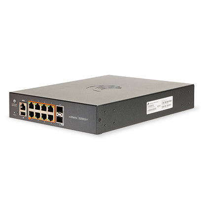 Cambium cnMatrix EX1010-P switch with 8x 1GbE PoE ports, 2x SFP uplinks
