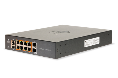 Cambium cnMatrix EX1010-P switch with 8 PoE GbE ports, 2 SFP, USB