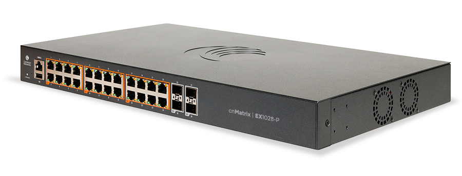 Cambium cnMatrix EX1028-P switch with 24x 1G PoE+ ports, 4x SFP