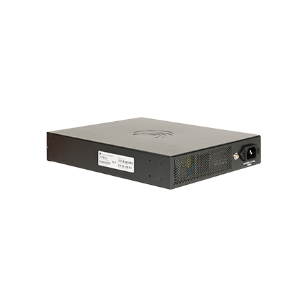Cambium cnMatrix EX2010-P switch, black matte with side vents, 8x1GbE PoE 2xSFP
