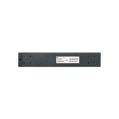 Cambium cnMatrix EX2010-P switch in black rack with white center label