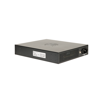 Cambium cnMatrix EX2010 switch, black matte with side vents, 8x1G 2xSFP ports