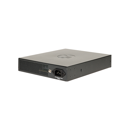 Cambium cnMatrix EX2010 switch, black matte with side vents, 8x1G 2xSFP