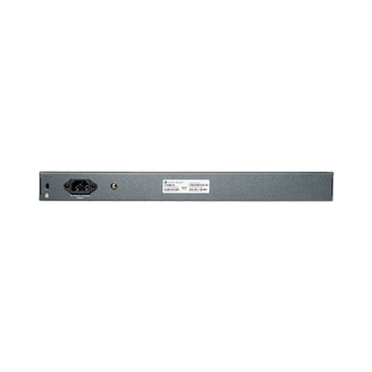 Rear view of Cambium Networks cnMatrix EX2016M-P switch with power port