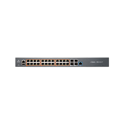 Cambium cnMatrix EX2028-P switch with 24 1GbE PoE+ ports, 4x10G SFP+