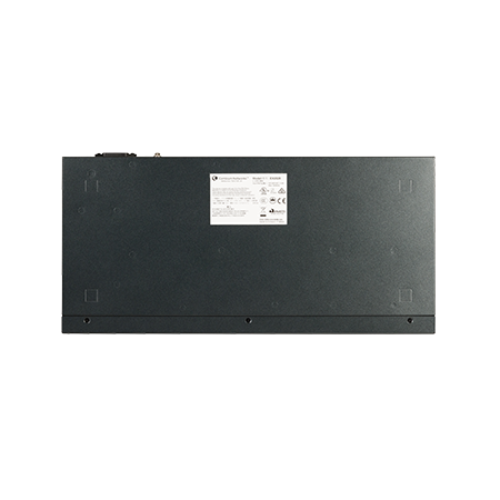 Back view of black Cambium Networks cnMatrix EX2028 switch power supply unit