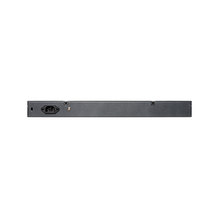 Back view of Cambium Networks cnMatrix EX2052-P black rectangular PSU with IEC connector