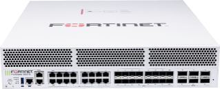 White fortinet fg-3000g network security appliance with sleek rectangular design and multiple front ports for ngfw use