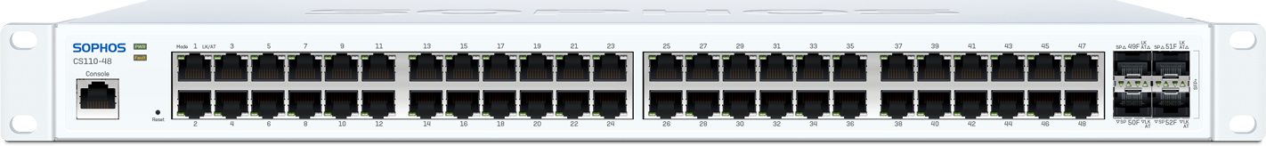 Sophos CS110-48 switch with 48 1GbE ports and 2 management ports