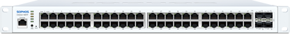 Sophos CS210-48FP switch rear with 48 PoE ports, USB port