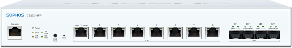 Sophos CS210-8FP white managed switch with 8x 2.5GbE PoE ports