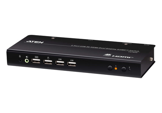 ATEN CS742H-AT-U | CS742H Dual HDMI KVMP Switch, Cables Included, Port 4K 60Hz, 2