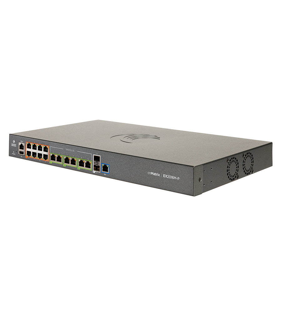 Cambium Networks MXEX2016MXPA00 | cnMatrix EX2016M-P 16 x 1GbE PoE Ports, Managed L2/L3, 1U Switch