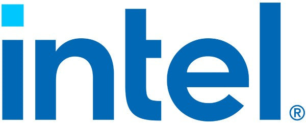 Blue intel logo with a small blue square above the i on the hpe s1t67c intel xe link bridge multi-gpu interconnect for data center gpu max 1100