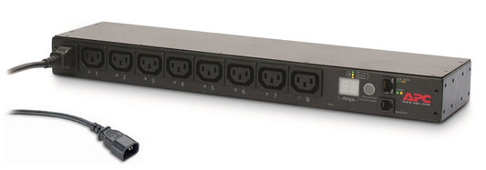 APC AP7920B | NetShelter Switched Rack PDU 1U 1PH 2.3kW 230V 10A or 2.5kW 208V 12A 8 C13 Outlets C14 Cord