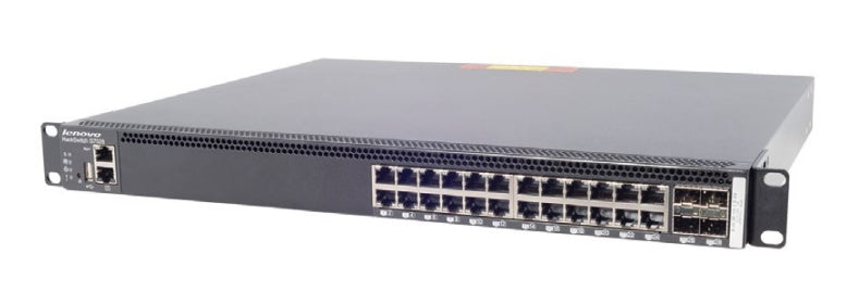 Lenovo 7159BAX | RackSwitch G7028 24 x 1GbE Ports, 4 x 10GbE SFP+ Uplinks, 1U Switch