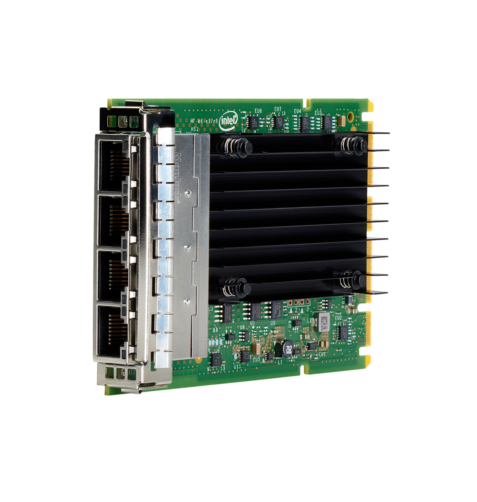 HPE P51181-B21 BCM5719 1Gb 4-port OCP3 adapter with Intel x710-DA2 green PCB