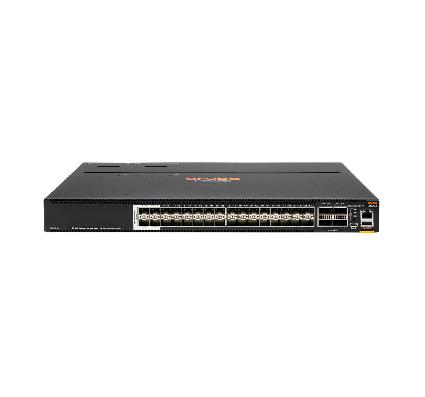 HPE JL701C#ABG | 8360-32Y4C v2, 32x 25G SFP28, 4x 100G QSFP28 Uplinks