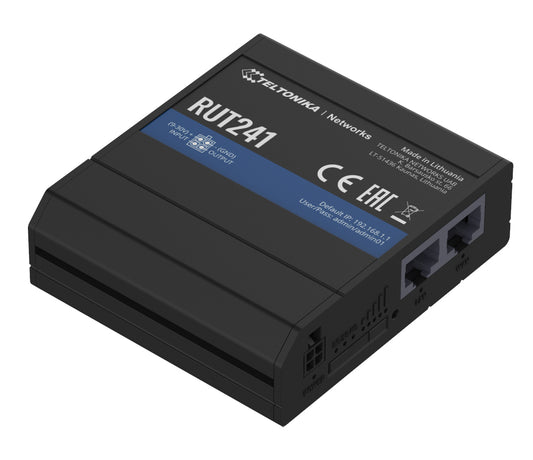 Teltonika RUT241 | Industrial Router, 4G LTE, Dual SIM, Wi-Fi, AU Plug