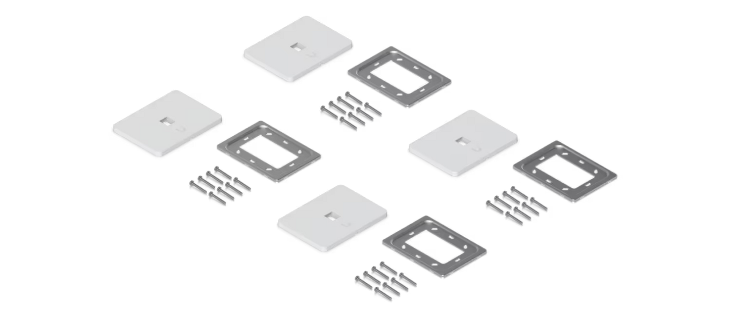 Ubiquiti UACC-WP-Keystone-H-4P | UniFi Paintable Keystone Wall Plate, Horizontal 4-Port, 4-Pack