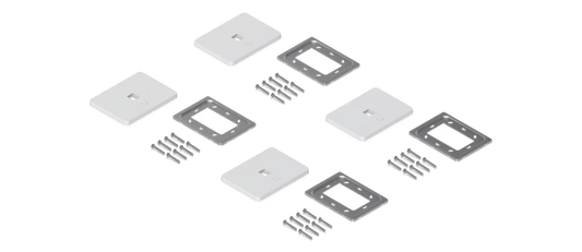 Ubiquiti UACC-WP-Keystone-H-4P | UniFi Paintable Keystone Wall Plate, Horizontal 4-Port, 4-Pack