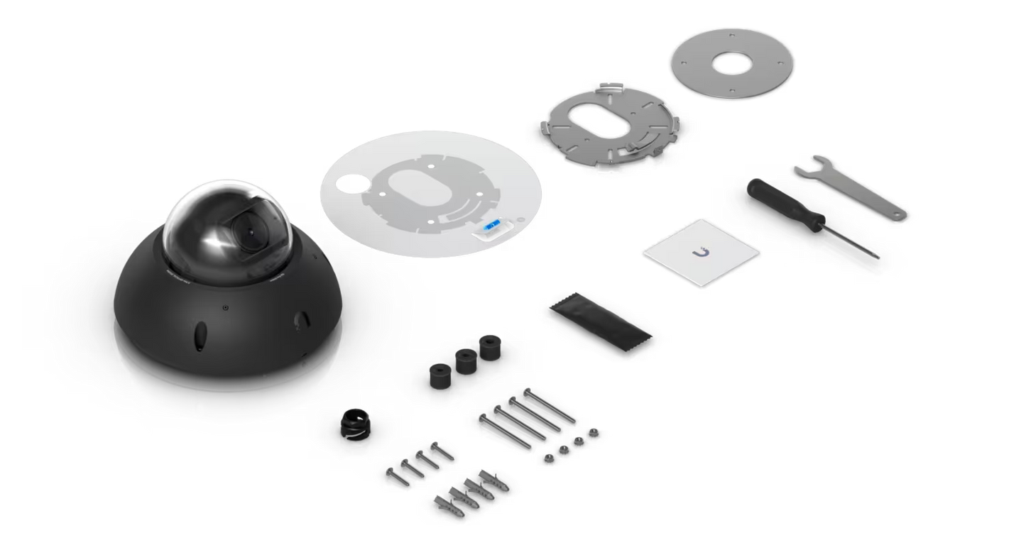 Ubiquiti UVC-G6-PRO-DOME-B | UniFi G6 Pro Dome 4K PoE+ IP Camera, AI, 2.36x Zoom, Black