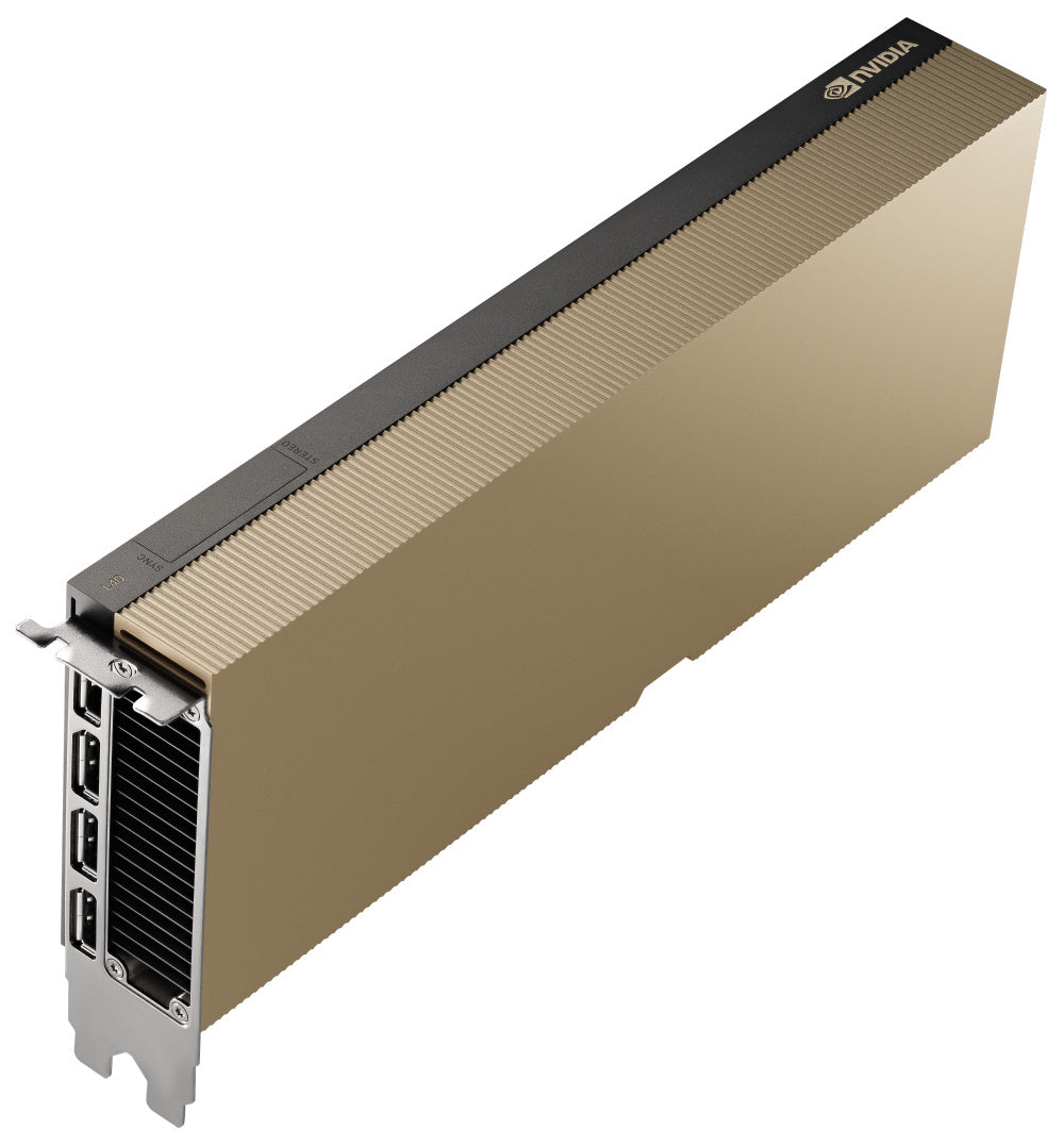 Lenovo 4X67A90669 NVIDIA L40S 48GB GDDR6 PCIe Gen4 passive GPU with gold aluminum heatsink and black accents