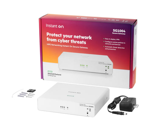 HPE S0G33A | Instant On SG1004 Gateway/Controller, 10/100/1000 Mbps, Secure