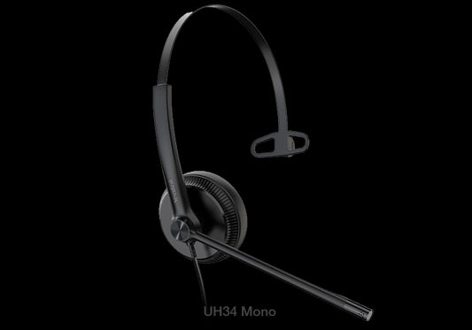 Yealink TEAMS-UH34-M | Mono USB Headset with Noise Cancelling Mic, All-Day Comfort