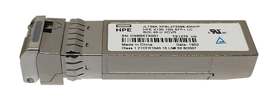 Aruba Instant On JL739A | 10G SFP+ LC BiDi Transceiver, 40km Range, High-Speed Data Transfer