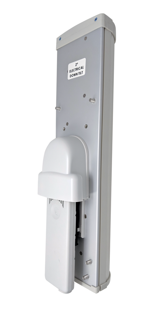 Gray metallic rectangular Cambium EPMP 3000L 5GHz AP downlight fixture