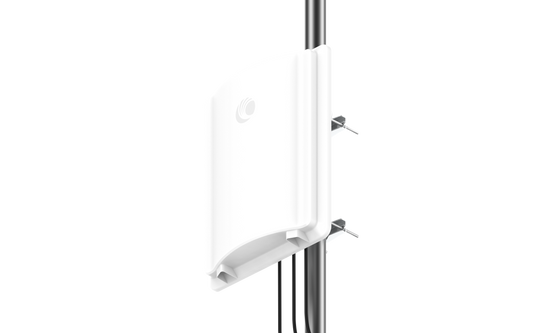 Cambium Networks ePMP 4500 5GHz white rectangular access point on pole